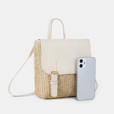 Mini Popular Straw Vacation Backpack Purse