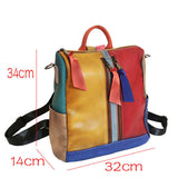 Ethnic Style Genuine Leather Backpack