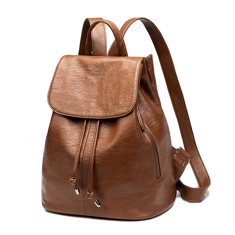 Vintage Leather Casual Backpack