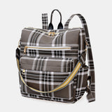 Stripe Printed Backpack Purse Multipurpose Fashion Bag