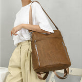Retro Soft Leather Backpack