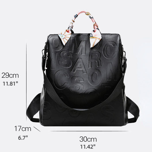 Texture Handbag Retro Backpack Purse