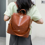 Soft Leather Backpack Purse