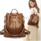 Leather Travel Anti-theft Bags Backpack Purse