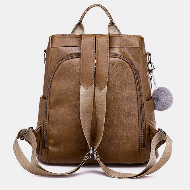 Soft Leather Anti-theft Backpack Purse Women's Bag