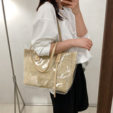 Transparent Bag Rattan Shoulder Bag Woven Handmade Tote Bag