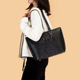 Vintage Alligator Pattern Shoulder Bag Handbag
