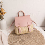 Mini Popular Straw Vacation Backpack Purse