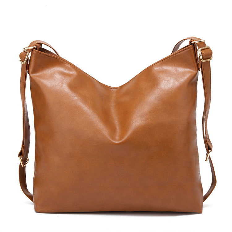 Vintage Soft Leather Backpack Crossbody Bag