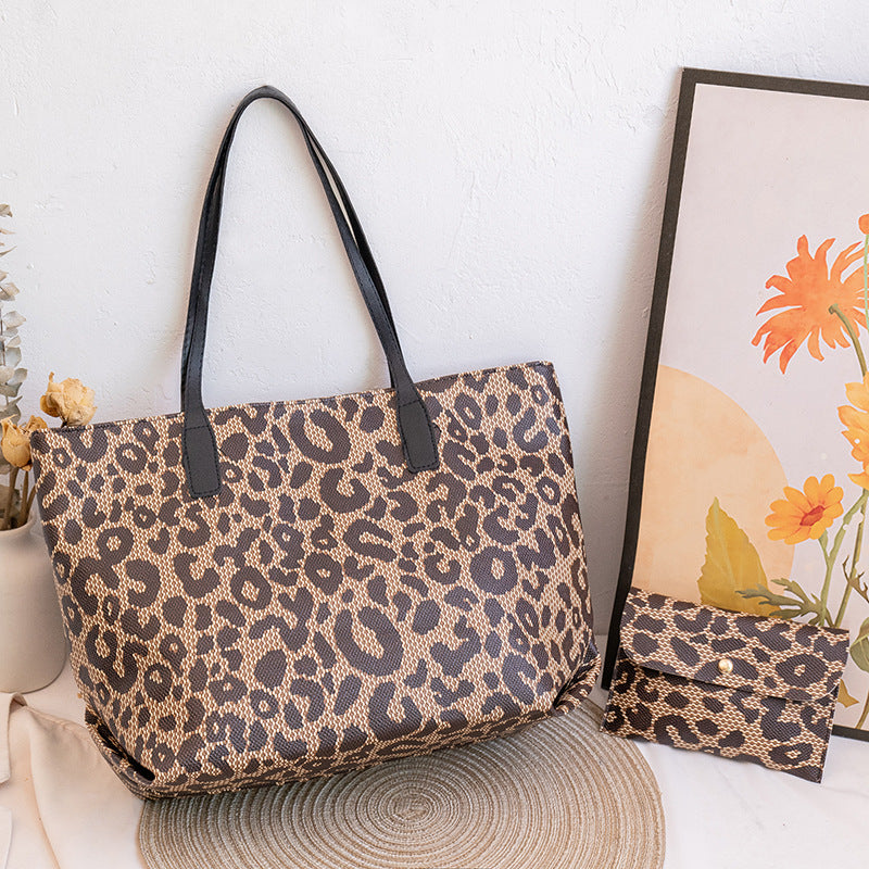 Leopard Print Easy Handbag Tote Purse