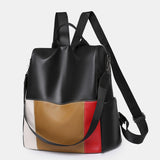 Contrast Color Backpack Purse