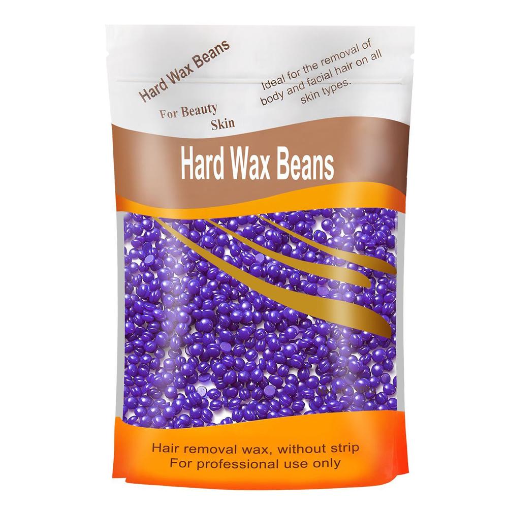 Lavender Flavor Hair Removal Hard Wax Beans Hard Body Wax Beans For Facial Arm Legs 300g/bag