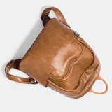 Leather Trave Backpack Purse Schoolbag