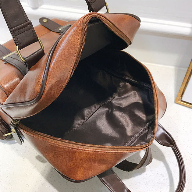 PU Leather Vintage Backpack Purse