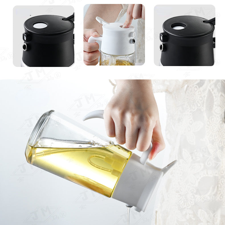 Multifunctional Oil Dispenser and Oil Sprayer - 500ml Oil Bottle