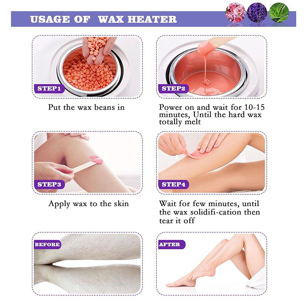 Hair Removal Home Waxing Rapid Melt Wax Warmer, Electric Hot Wax Heater, White