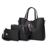 3 Pcs Women Handbag Purse Set Top Handle Tote Shoulder Bag Crossbody Satchel