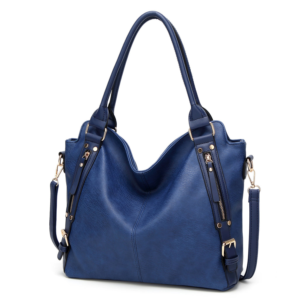 Buy Women Shoulder Bags Retro Classic Clutch Shoulder Tote Handbag with  Zipper Closure for Women (Black) at Amazon.in